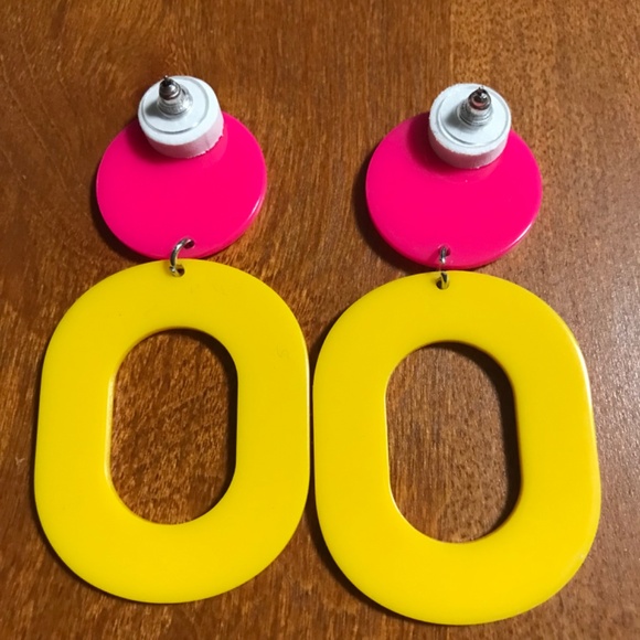 Drop Earrings Yellow/Pink for sale  Brand: unknown - Picture 7 of 7